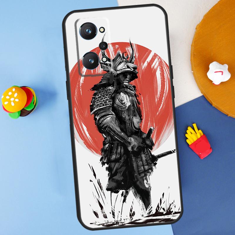 Чехол Воин-самурай для Realme C55 C67 C61 C75 C53 C51 C21Y C25S GT 6 6T 5 GT7 Pro 10 11 12 13 14 Pro Plus