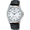 Men's W378-304 ( Watch Q&Q Stainless Model) Round Watch Black Stainless Analog