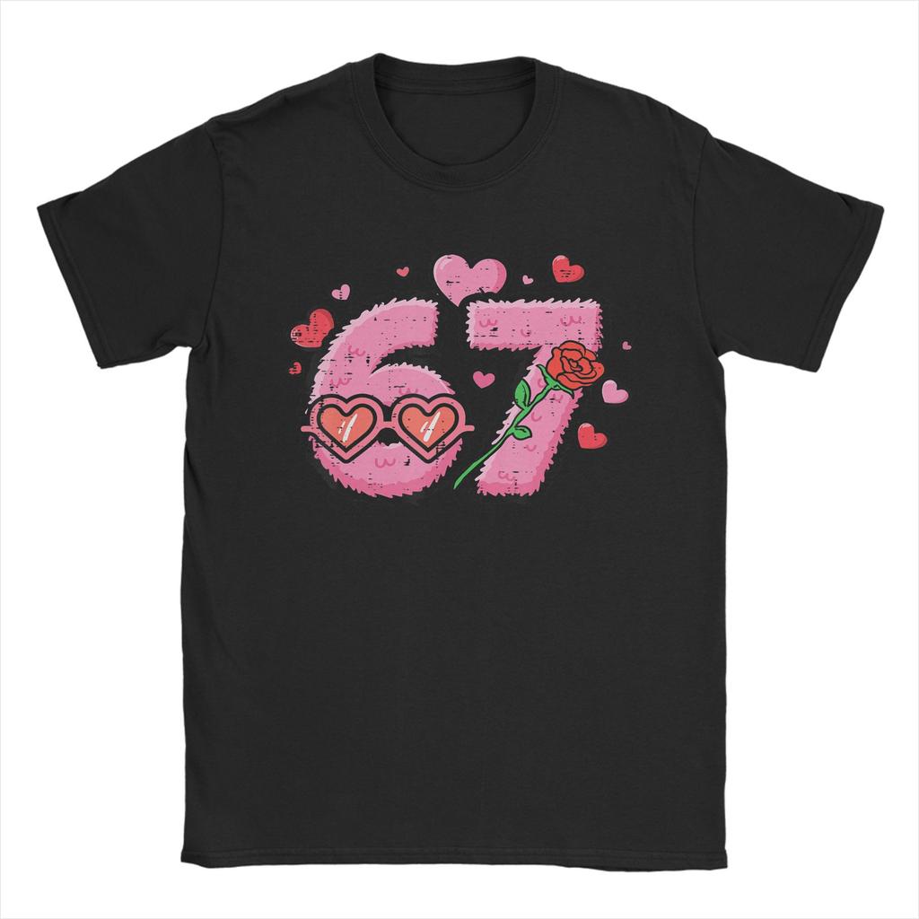 Six Seven Bruh Heart 67 Meme Valentines Day Unisex T Shirt  Leisure Tee Shirt Short Sleeve O Neck TShirts 100 Cotton Printed Tops