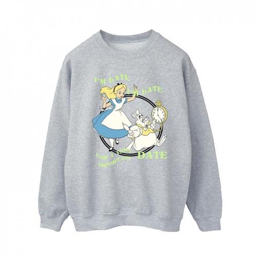 Disney Mens Alice In Wonderland I´m Late Sweatshirt