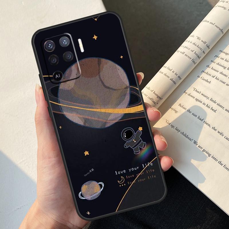 Чехол-космонавт для Oppo A80 A60 A40 A78 A38 A18 A98 A58 A96 A76 A16 A94 A74 A54 A15 A17 A57 A77 A5 Pro