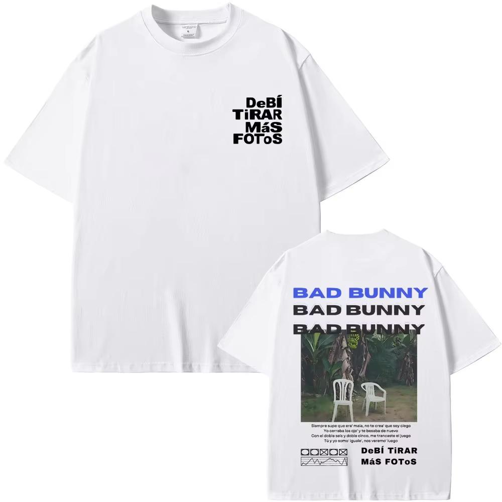 Unisex 2026 Famous Rapper Bad Bunny DTMF Debi Tirar Mas Fotos Printed Vintage Hip Hop Fashion Unisex And Unisex TShirt