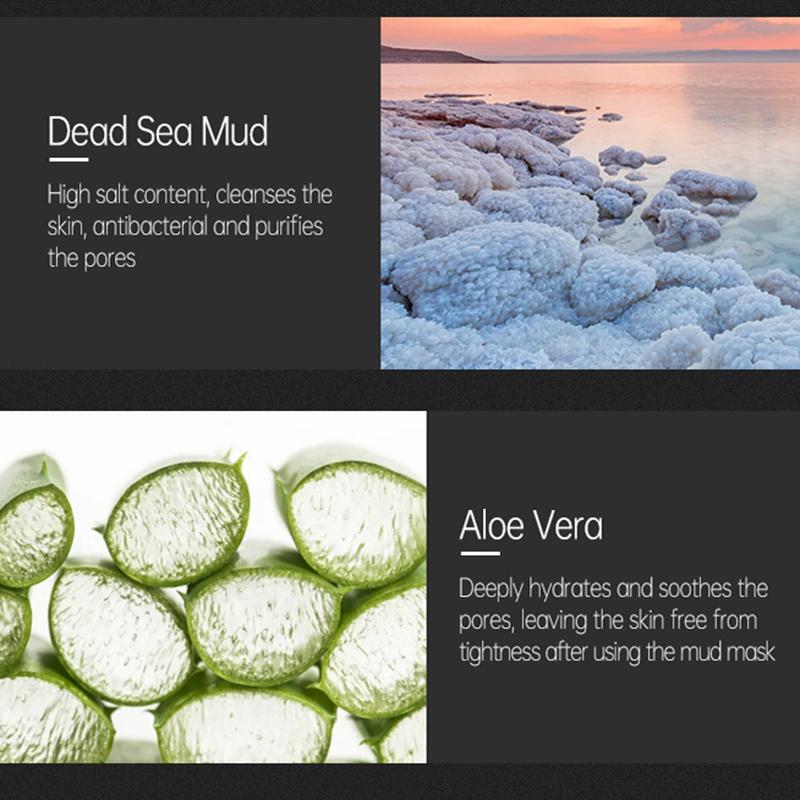 Грязевая маска с бамбуковым углем, нежная очищающая маска для контроля жирности пор, глиняная маска от черных точек
