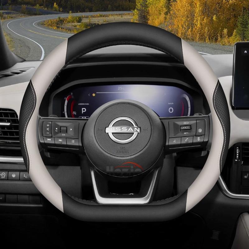 Кожаный чехол на руль автомобиля для Nissan Patrol Y63 Xtrail Kicks Qashqai Versa Sentra Altima Armada 2011 - 2025 Аксессуары
