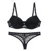 Women Lace Floral Bralette Balcony Padded Push Up Bra Sets Underwear Panties