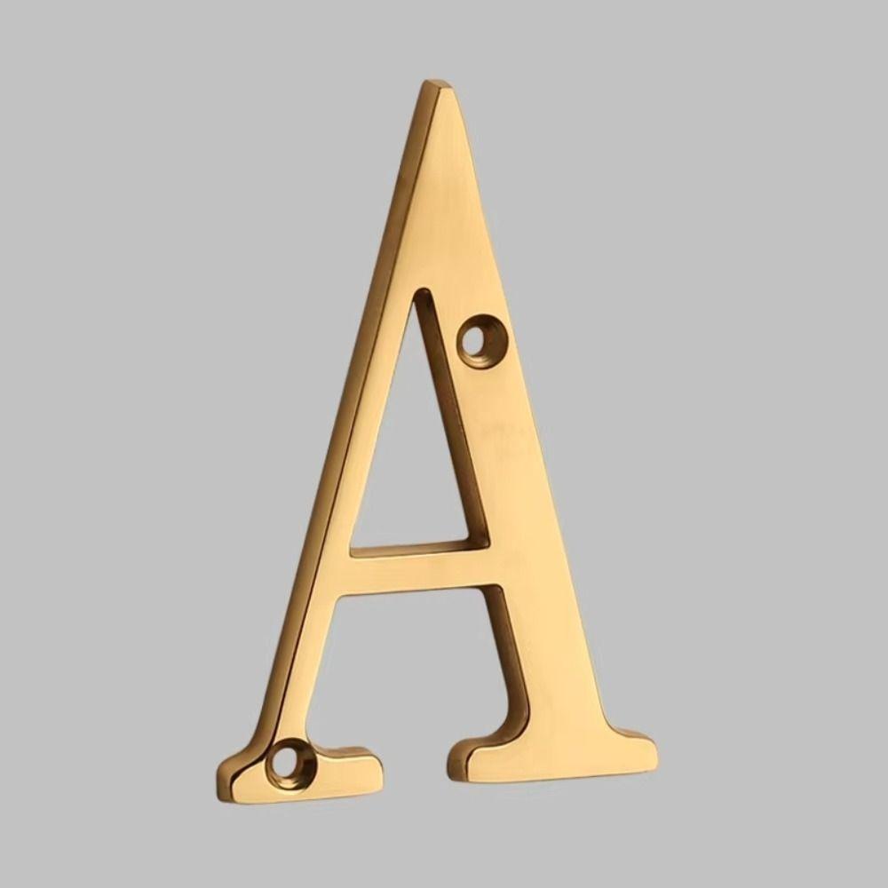 Solid Brass Metal Address Sign 4 Inch Apartment Door Number Mailbox Address Sign Outdoor Use