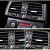 Carbon Fiber Car Rear Air Conditioner Outlet Vent Panel Cover Stickers For BMW X5 E70 X6 E71 2008-13 Auto Interior Accessories