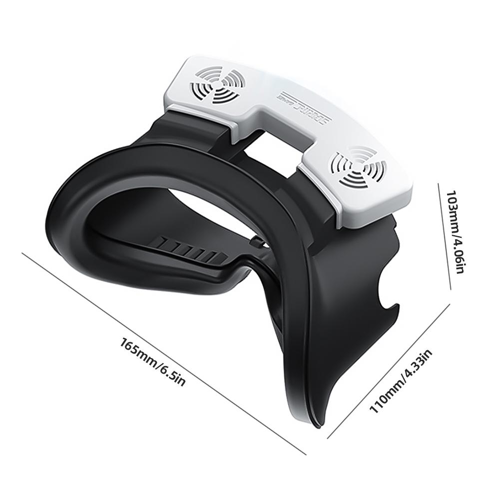VR Cooling Fan Air Circulation Breathable Cooling Fan Face Cover 3 Speeds with PU Face Cushion Pad for Meta Quest 3 VR Headset