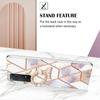 Ультратонкий чехол для телефона Ring Bracket Golden Border Grid Marble Flower IMD для Xiaomi Redmi Note 11S, Note 12 Pro 4G, Xiaomi 11T, Redmi 10, Poco X3 NFC...