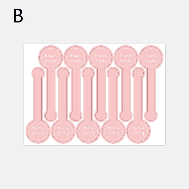 10 Sheets Long Style Self-Adhesive Sticker Cake Packaging Sealing Label Package Box Decoration Diy Tamper-Proof Stickers