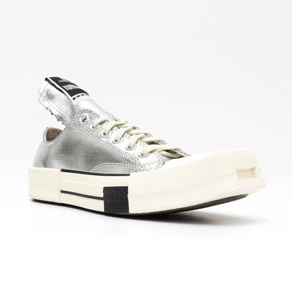 Rick OwenS Men S SneakerS 23SS X converSe Turbodyke Chuck 70 Low Silver