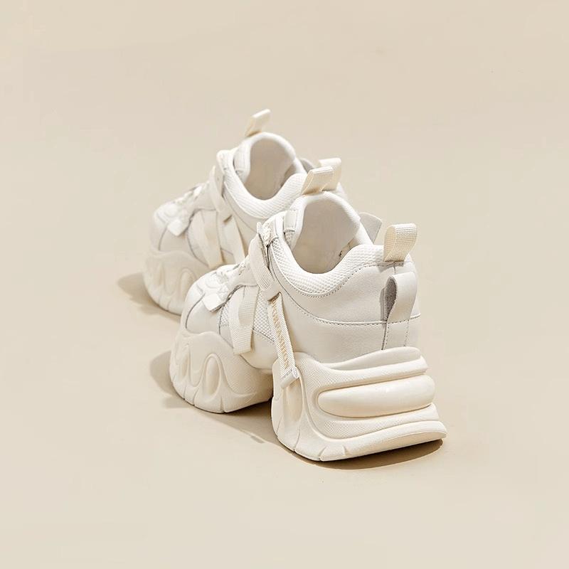 Узкая талия дышащая обувь для папы женская осень 2024 новая маленькая толстая подошва увеличивает рост универсальная повседневная спортивная обувь