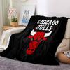 Chicago-Bulls Logo Flannel Blanket, Soft Polyester, Modern Design, All-Season for Camping, Travel, Gifts for holidays or birthdays