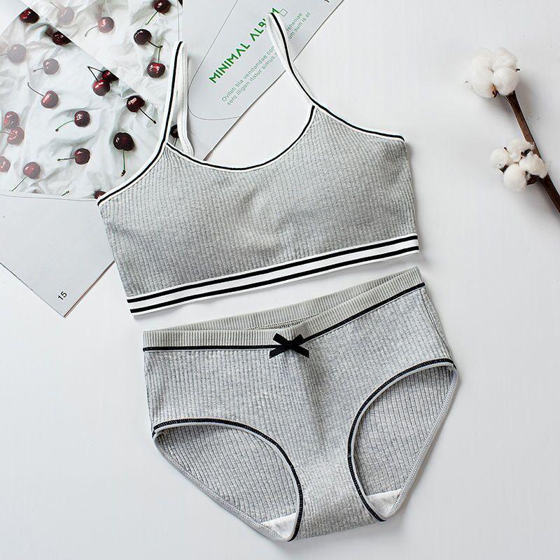 Бюстгальтер и трусики для девочек подросткового возраста, комплект дышащего нижнего белья, топы без рукавов для девочек, бесшовные моющиеся бюстгальтеры с мягкой подкладкой для подростков