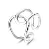 925 Sterling Silver Line Irregular Open Rings For Women Engagement Wedding Luxury Jewelry Wholesale Jewellery Argent 925