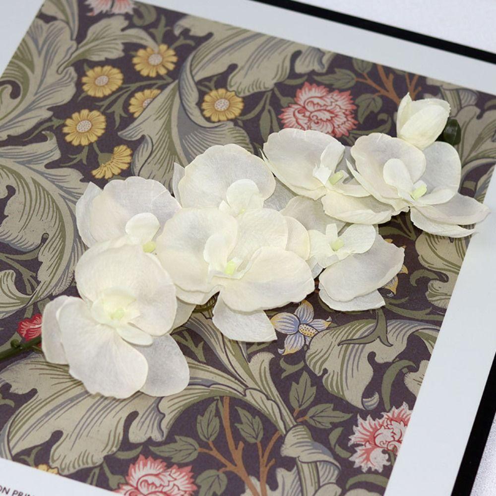 Одиночный букет из искусственных цветов орхидеи фаленопсис с 8 головками Свадебное украшение