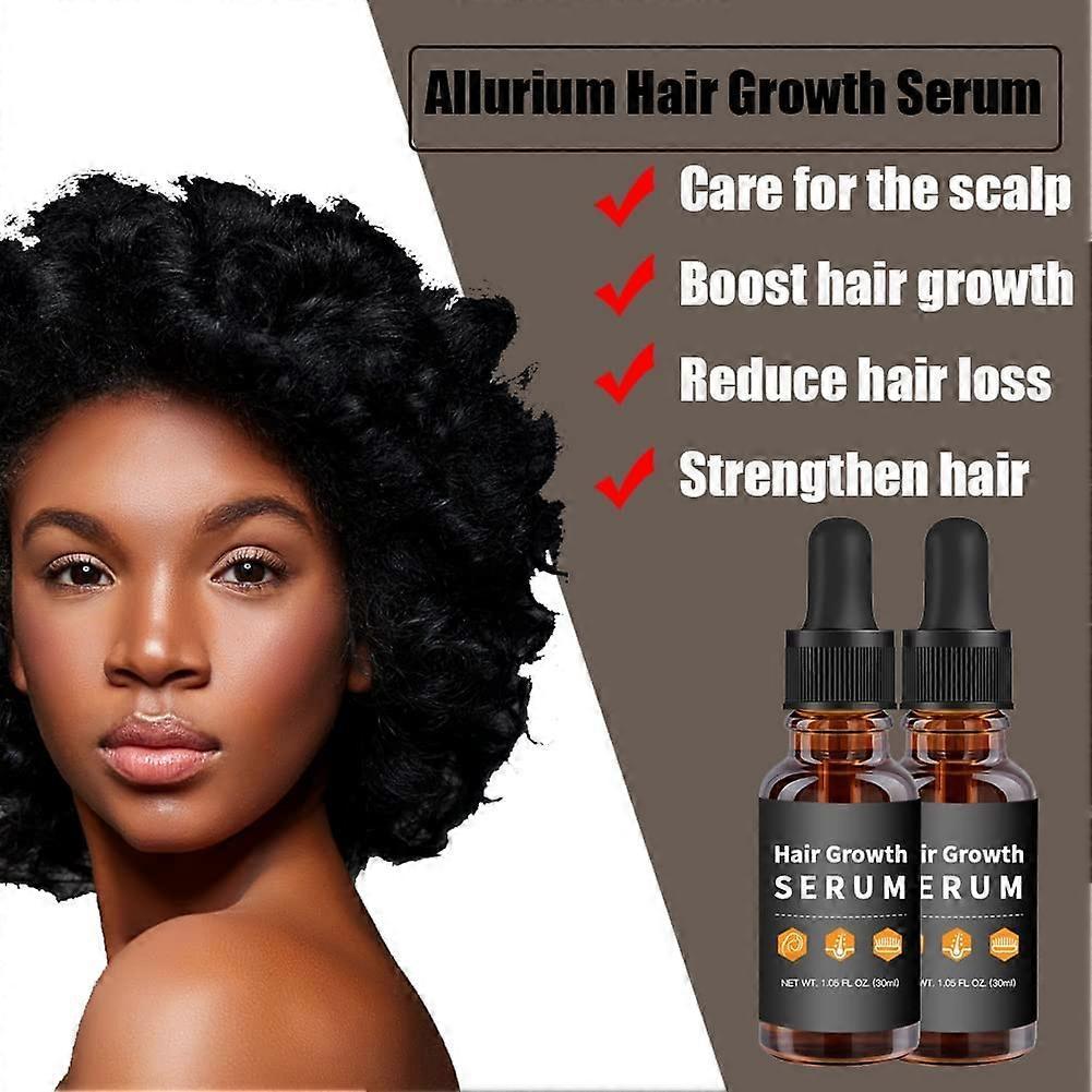 2 PCS Hair Growth Serum for Black Women, Anti Hair Loss Treatment for Men and Women, Thicker Hair