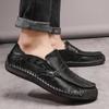Plus Size Men Loafers Split Leather Shoes Men Casual Shoes Comfortable Quality Men Flats Moccasins Men Shoes