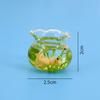 1/12 Dollhouse Miniature Glass Fish Tank Bowl Aquarium Doll House Home Ornament Toy For Dollhouse Decals Home Ornaments Toys