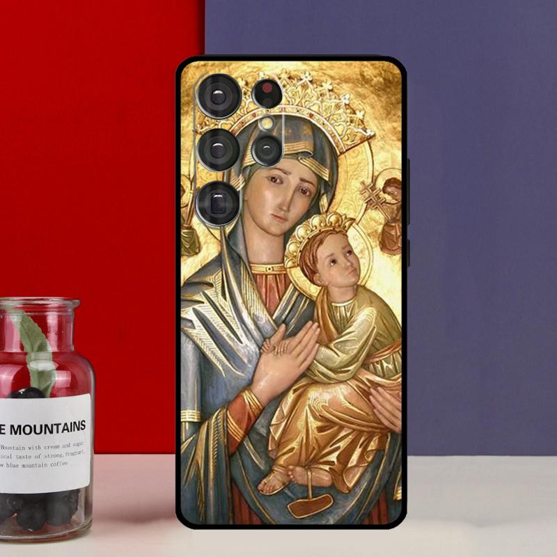 Чехол Funda с изображением Девы Марии для Samsung Galaxy S25 Ultra S9 S10 S20 S22 Plus S21 FE S23 S24 Ultra