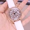 Spin Crystal Luxury Melissa Davena Lady Women's Watch Elegant Rhinestone Fashion Hours Dress Bracelet Girl's Party Gift Box