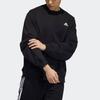 Adidas Сплошной цвет с круглым вырезом и принтом логотипа, толстовка с длинными рукавами, топы унисекс, черный H37067