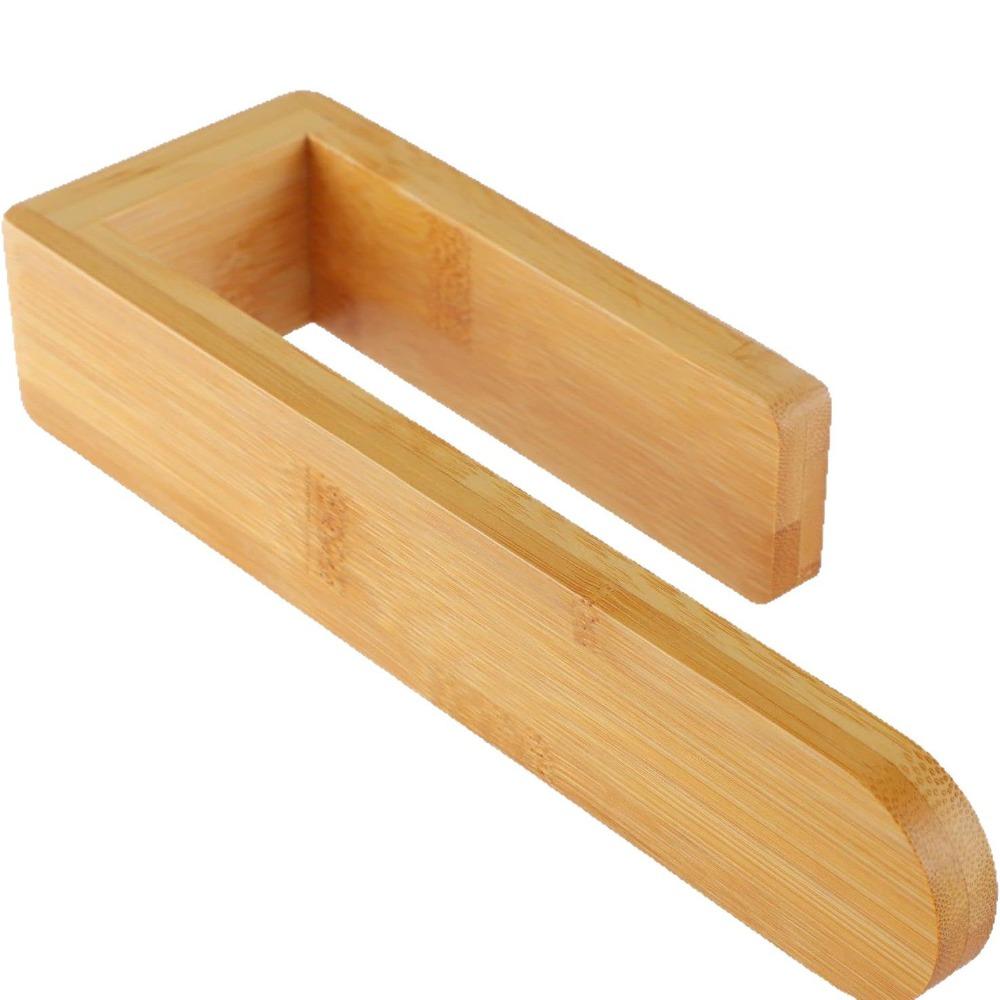 Waterproof Bamboo Wooden Towel Rack Adhesive Towel Shelf Durable No Drill Shelf Bathroom