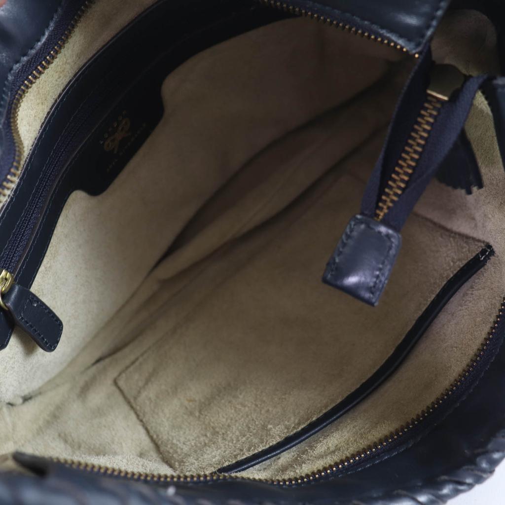 Отличная сумка ANYA HINDMARCH Neeson Hobo Bag Кожа Темно-серая кожа Женская Б/у