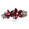 Red Rhinestone Flower Hair Clip Elegant Alloy Hair Accessory for Women Lightweight Comfortable Use