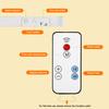 Светодиодный свет Магнитная USB-зарядка и подключение Двойное использование Бесступенчатое затемнение Шкафный светильник Настольная лампа Сенсорное управление / Пульт дистанционного управления