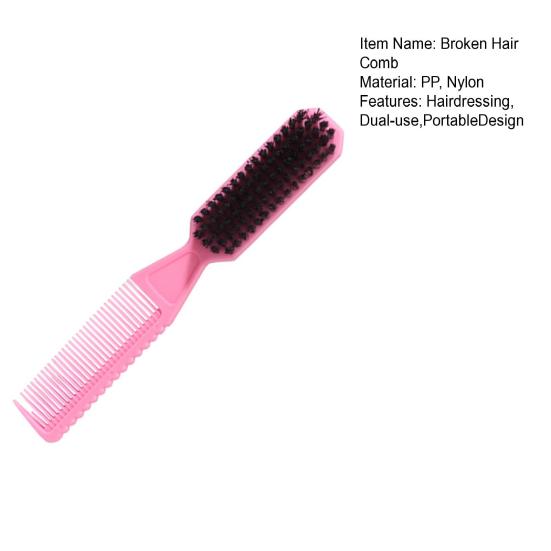 Dual-Use Hair Brush Comb Portable Gentle Cleaning Compact Comfortable Fluffy Beard Comb for Broken Hair