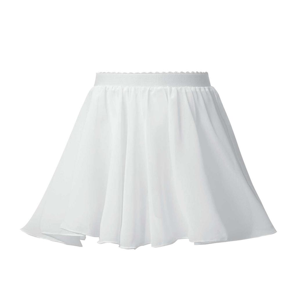 Kids Girls Dance Wear Basic Chiffon Veil Skirt Stage Performance Costumes