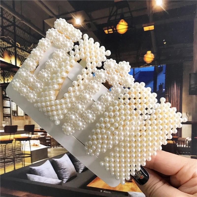 1 комплект, заколки для волос ручной работы с жемчугом, заколки для женщин, модные заколки с геометрическим цветком, головные уборы, милые заколки для девочек, аксессуары для волос