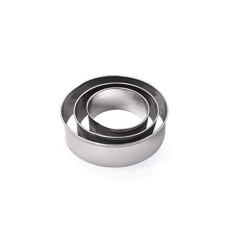 Набор из 12 геометрических формочек для печенья в форме круга и сердца - инструменты для выпечки из нержавеющей стали