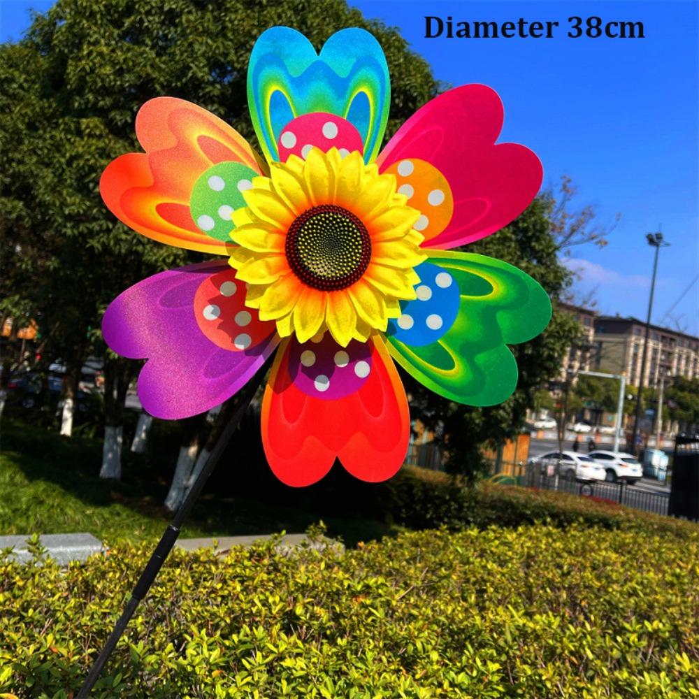 Raise Double Layered Colorful Butterfly Dance Windmill Outdoor Party Picnic Decor