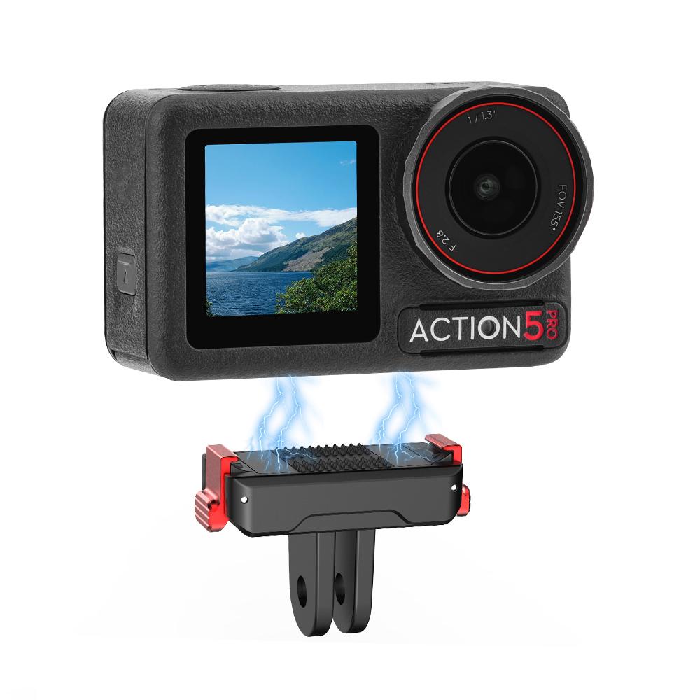 FLYMILE For DJI Osmo Action 5 Pro/4/3 Magnetic Quick Release Base Mount Expansion Adapter