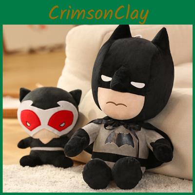 Плюшевая игрушка DC Бэтмен Мягкая набивная кукла Подарок для детей и фанатов Черный Красный Аниме Фабрика