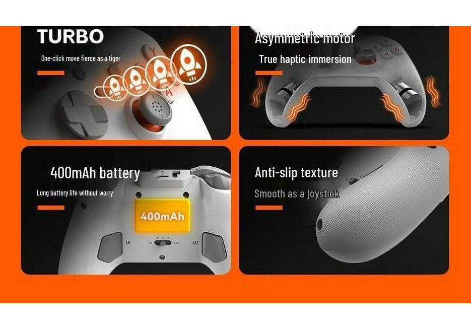 Беспроводной игровой контроллер G6: Трехрежимный, Bluetooth и 2,4G для ПК, Steam, iOS и Nintendo Switch