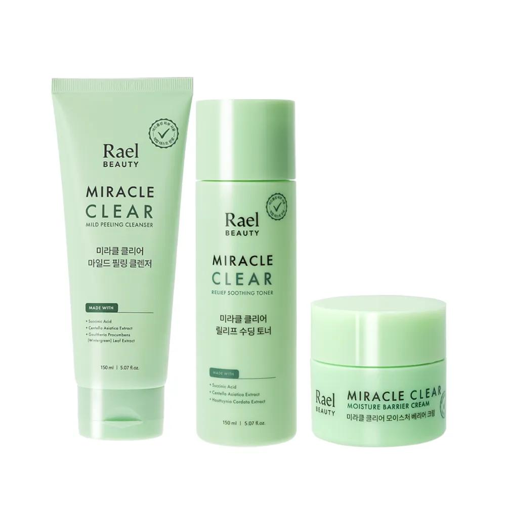Rael Beauty Набор Miracle Clear из 3 предметов (Очищающее средство/Тоник/Крем)