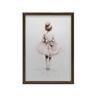 Różowa Balerina - Tańcząca Księżniczka Różowa Balerina - Tańcząca Księżniczka, 70X100 Cm, Rama Drewniana Ciemny Brąz, Papier Matowy 230 Gsm