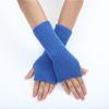 Women Long Fingerless Gloves Knitted Mitten Hand Warmers Winter Warm Wool Knitting Half Finger Gloves Unisex Arm Sleeve