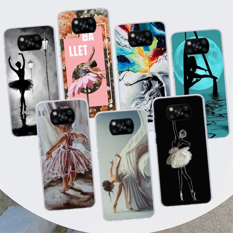 Ballerina Ballet Dancing Phone Case For Xiaomi Poco X3 GT X4 NFC M4 Pro M3 M2 F3 F2 F1 Mi Note 10 A3 A2 Lite A1 CC9E Fundas