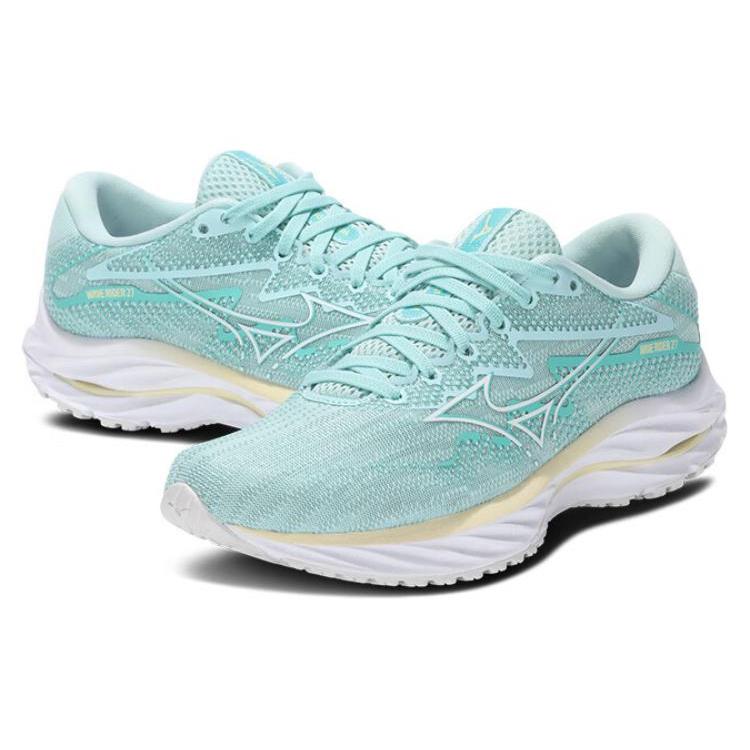 Mizuno Women's Wave Rider 27 Super Wide 'Light Green White' J1GC2308