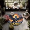 Griffin,Round Area Rug,Carpet Rug for Living Room Bedroom Sofa Playroom Decor,Non-slip Floor Mat