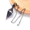 Crystal agate Epoxy hexagonal cone pendulum pendant, full set of pendulum.