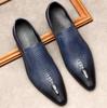 Handmade Mens Wedding Oxford Shoes Black Khaki Genuine Leather Brogue Men's Dress Shoes Slip On Business Formal Shoes For Men