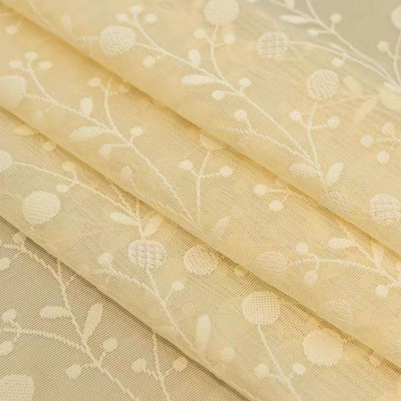 Легкая роскошная газовая занавеска для гостиной, балконная занавеска, спальня, экран для окна, затемнение, пасторальная вышивка, эркер, белая пряжа