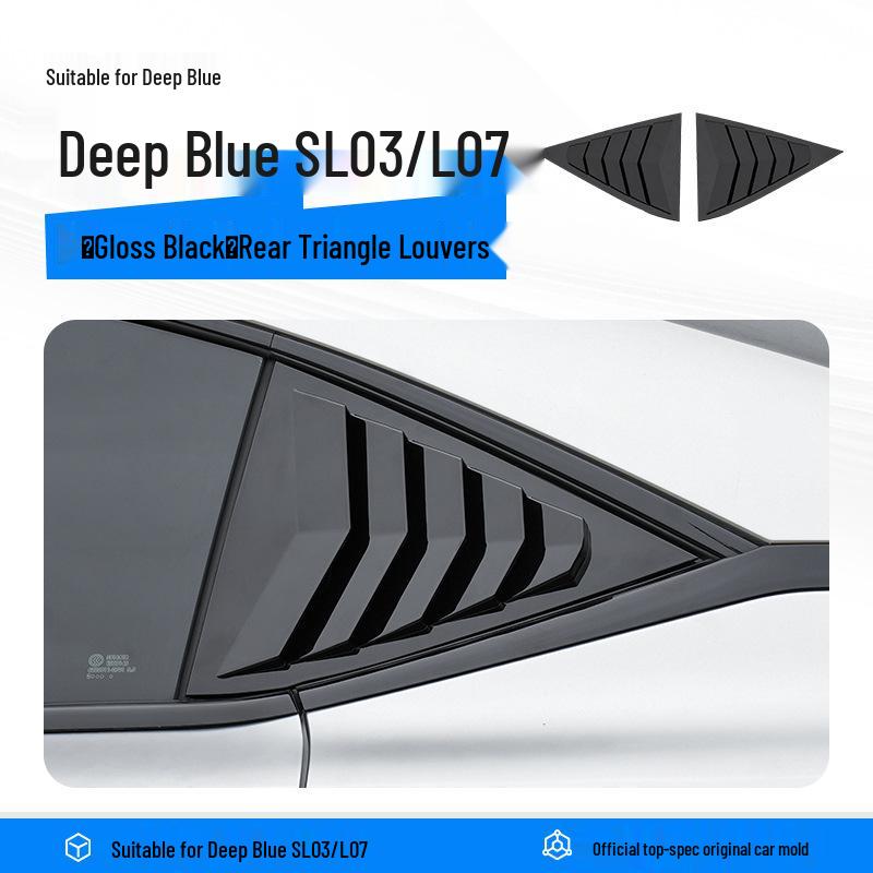 Deep Blue SL03 Rear Window Triangular Louver Decoration - Exterior Accessories for Cars