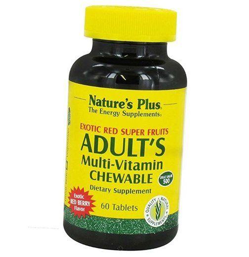 Chewable Multivitamins for Adults, Adults Multi-Vitamin, Nature's Plus 60 Tabs Berry (36375095)