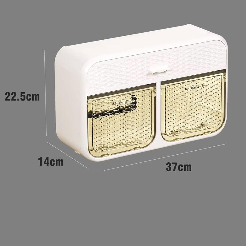 No Punching Toilet Paper Holder Waterproof Wall Mounted Tissue Box Facial Tissue Roll Paper Holder Bathroom Kitchen Organizer